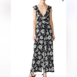 Cleobella Revolve v-neck floral jumpsuit size large